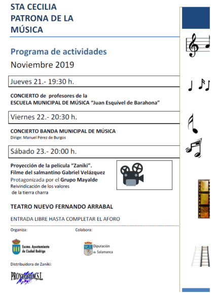 Programa de Actos. Santa Cecilia 2019