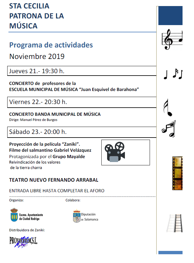 Programa de Actos. Santa Cecilia 2019