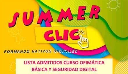 Listado de admitidos en el curso de ofimática y seguridad digital