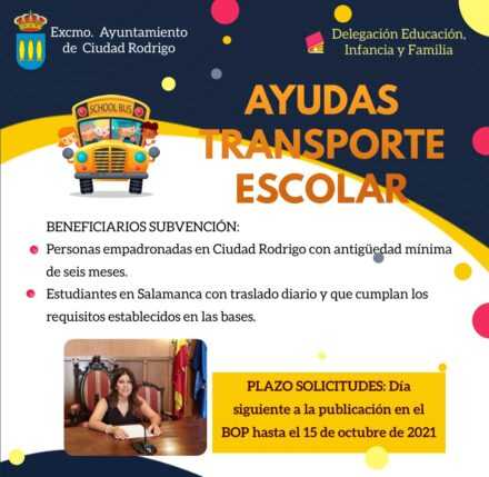 Convocatoria de ayudas al transporte escolar
