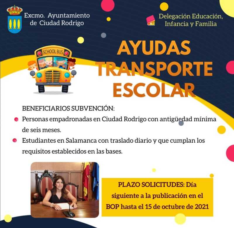Convocatoria de ayudas al transporte escolar