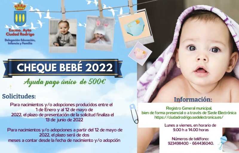 Bases Reguladoras y Convocatoria de Ayudas de pago único por nacimiento y/o adopción de hijo/a, Cheque Bebé. Año 2022