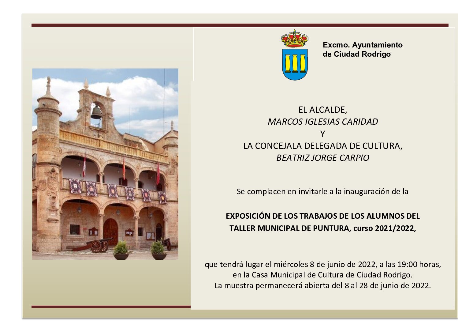 Inauguración de la Exposición Trabajos del Taller de Pintura.