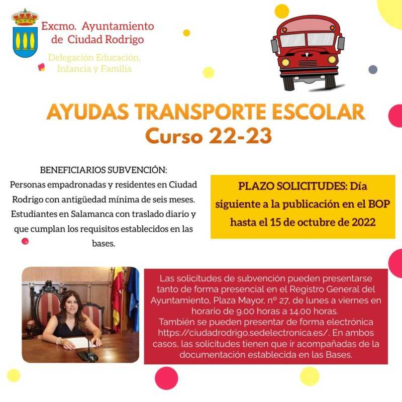 Convocatoria De Subvenciones Destinadas Al Transporte De Estudiantes