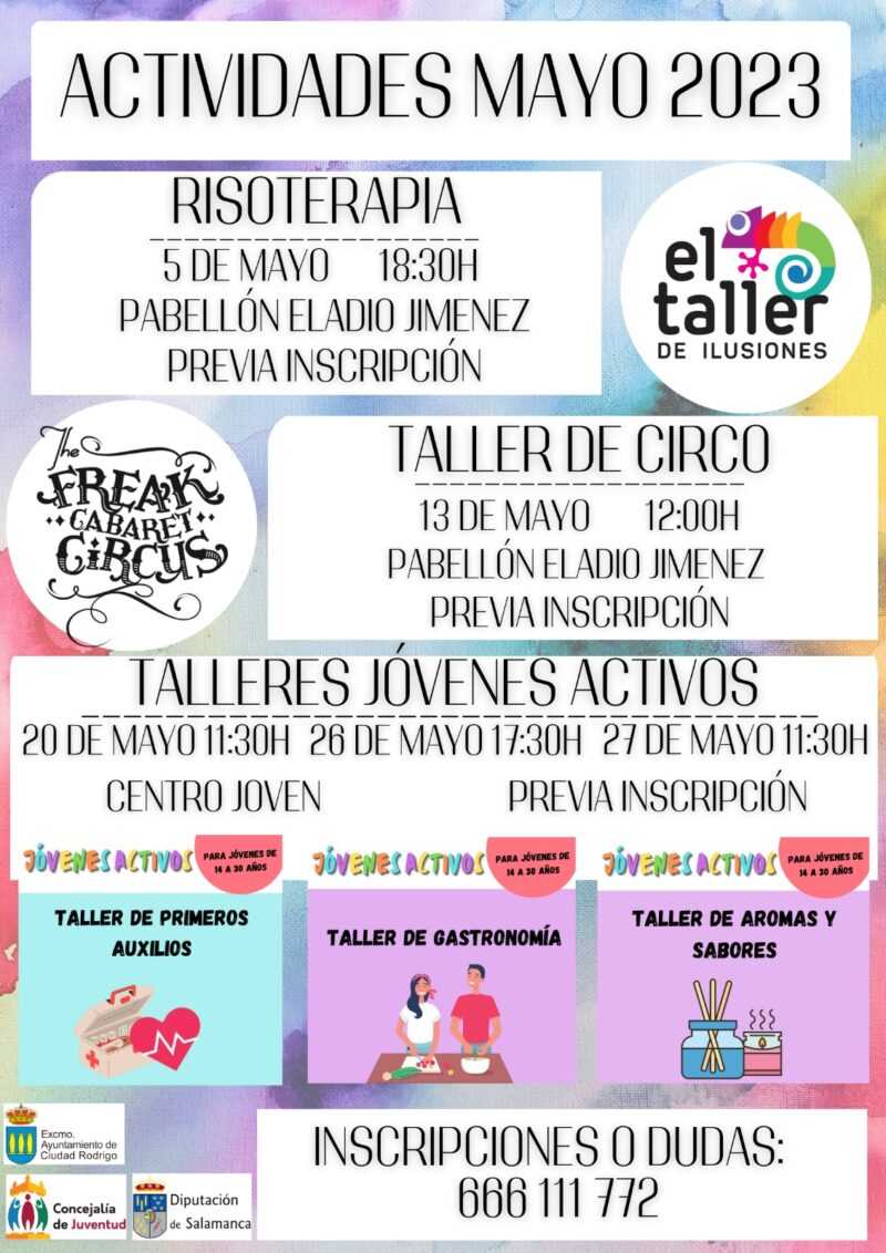 Actividades Centro Joven mayo 2023