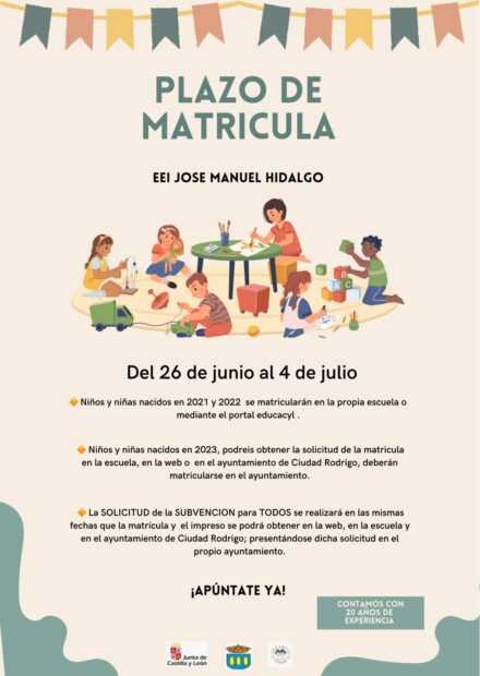 Matrícula en la Escuela Infantil.