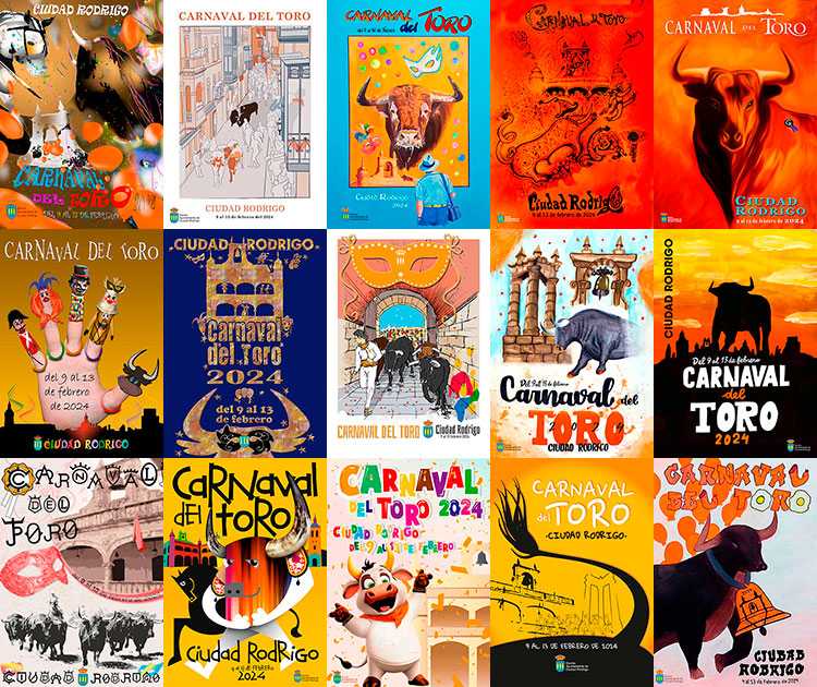 XLII CONCURSO DE CARTELES CARNAVAL DEL TORO 2024 Ayuntamiento de Ciudad Rodrigo – Carteles que pasan al concurso