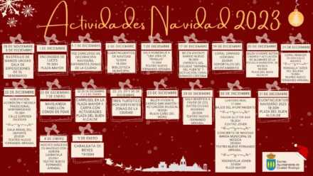 Calendario navideño 2023.