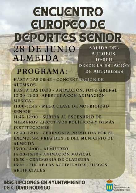 ENCUENTRO EUROPEO DE DEPORTES SÉNIOR-Inscripciones hasta el día 26 de junio