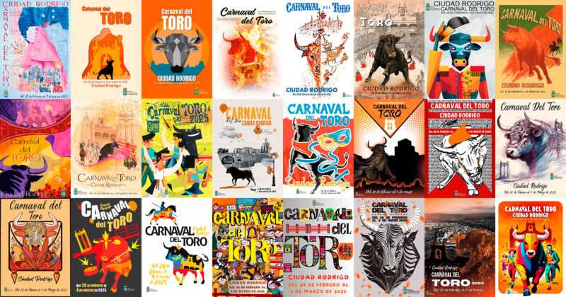 XLIII Concurso de Carteles “Carnaval del Toro 2025” – Ayuntamiento de Ciudad Rodrigo – Carteles que pasan al concurso