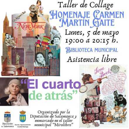 Taller de collage en homenaje a Martín Gaite en la Biblioteca
