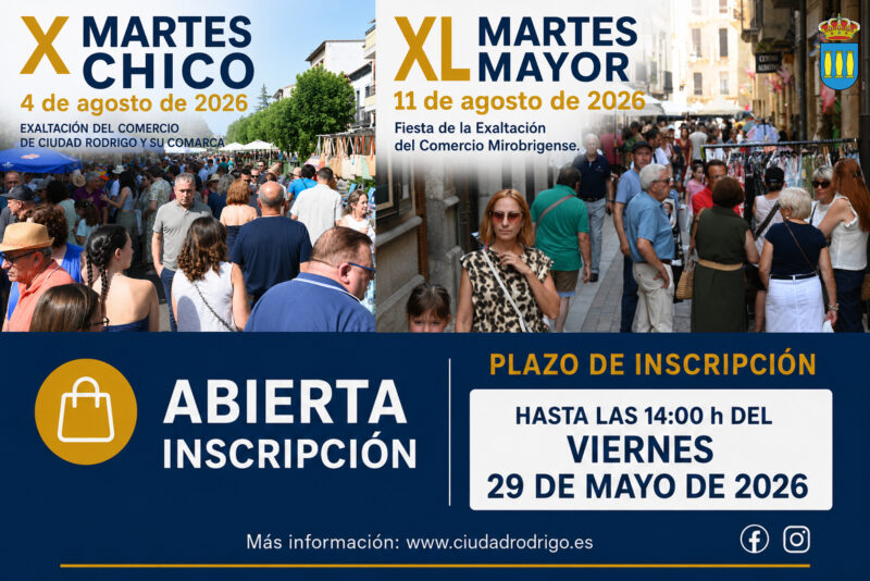 Martes Chico y Martes Mayor. Abierta la inscripción