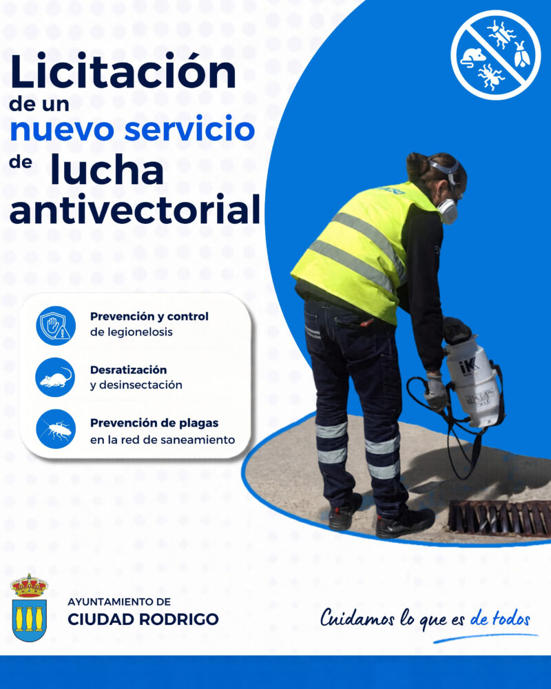 Licitación del servicio de Prevención de legionela y plagas