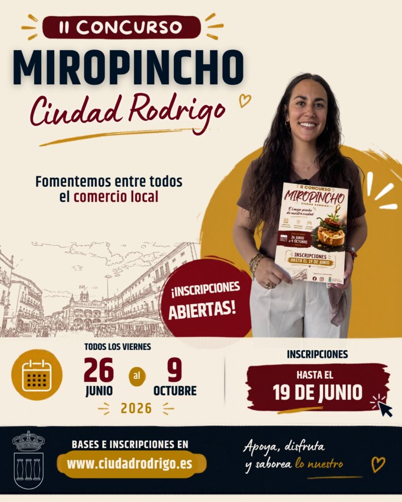 Ciudad Rodrigo convoca el II Concurso “Miropincho” para impulsar la hostelería y el comercio local